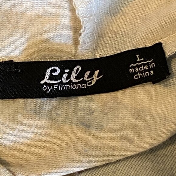 Lily by Firmiana Colorful Floral Hoodie Sz L #96S - Picture 7 of 9